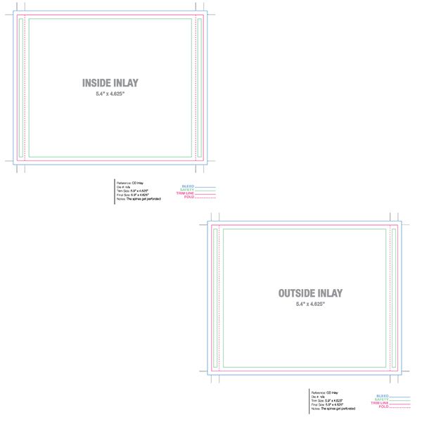 jewel case inlay template