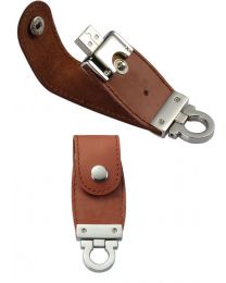 1GB Brown Custom Leather USB Drive