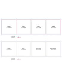 Jewel Case 8 Page Folder Accordion Template